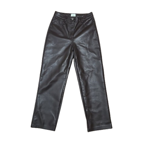 Aritzia Wilfred The Melina Vegan Cropped Pant in Rich Mocha Brown Women's Size 4 - Picture 7 of 16